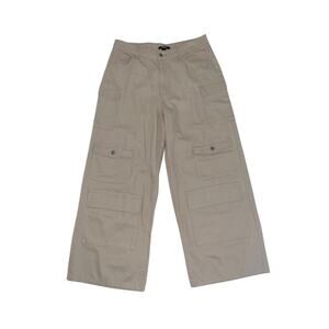 Forever 21 Cargo Tan Wide-Leg Fit Pants Cargo Pockets Size XL Y2K NWT